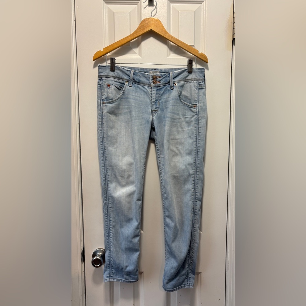 Hudson Women's Light Wash Jeans Collin Flap Skinny Crop‎ Size 29